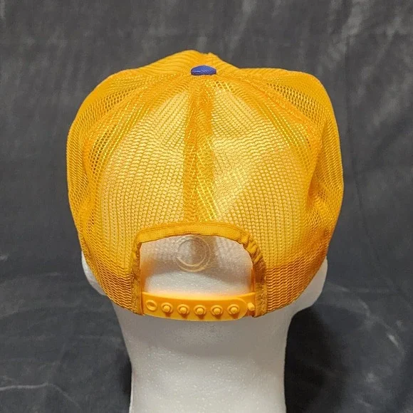 Vintage Napa Full Mesh Trucker Hat Cap Snap Back Yellow Blue Louisville Mfg. USA - Picture 7 of 10